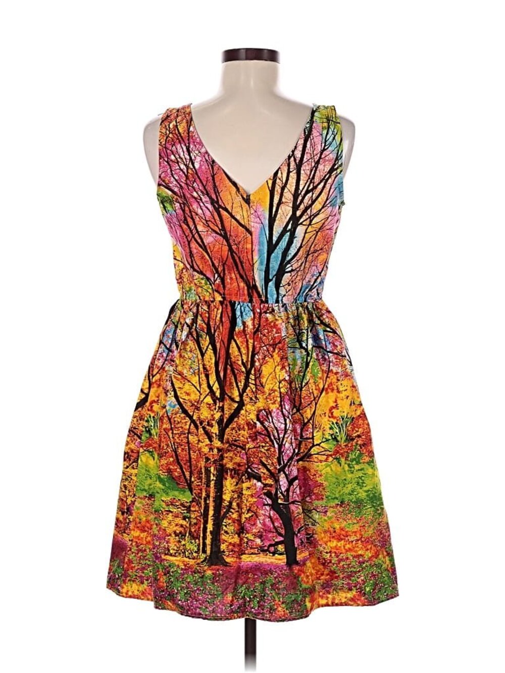 Retrolicious Fall Treescape Dress - Picture 6 of 7